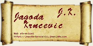 Jagoda Krnčević vizit kartica